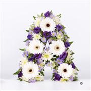 Tribute Letters - loose style Purple and White-Beaufort local only
