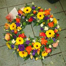 Vibrant  Wreath - Beaufort local delivery only