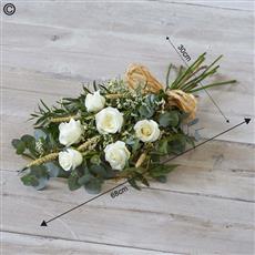 Six white roses sheaf 