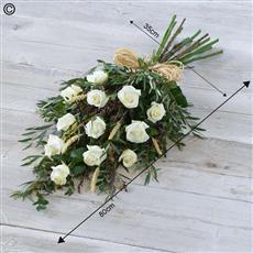  Classic 12 white roses sheaf
