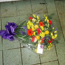 Florist choice  flowers in cellophane- Beaufort local delivery only