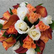 Rose and calla lily bridal handtied