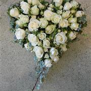 White Rose Heart- Beaufort local delivery only