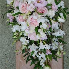 Pink and white Bridal shower bouquet