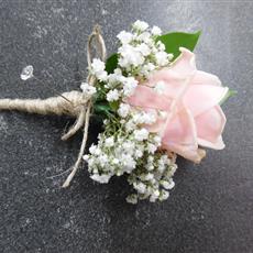 Rose and gypsophilia buttonhole