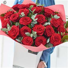 Large Red Rose Handtied