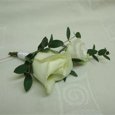 Rose and Lisianthus Buttonhole