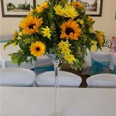 Sunflower Martini Glass