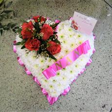 Heart with name ribbon- Beaufort local delivery only