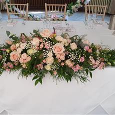 Long top table arrangement
