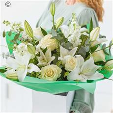 White Rose and Lily Bouquet- size 2