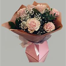 Gorgeous Pink Rose Gift box-Beaufort local delivery only