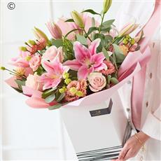 Pretty Pink Rose and Lily Bouquet - size 1