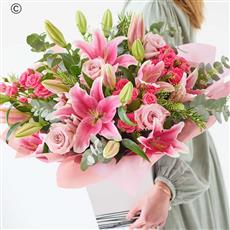 Pretty Pink Lily and Rose Bouquet - size 2