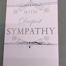 Blue With Deepest Sympathy Card- local orders only